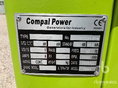 COMPAL VG-R30 41 kVA (Unused) - Электрогенератор: фото 5 COMPAL VG-R30 41 kVA (Unused) - Электрогенератор: фото 5