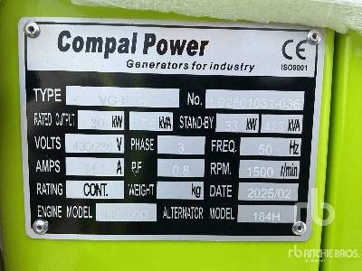 COMPAL VG-R30 41 kVA (Unused) - Электрогенератор: фото 5 COMPAL VG-R30 41 kVA (Unused) - Электрогенератор: фото 5