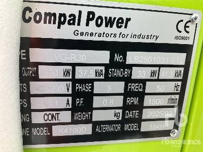 COMPAL VG-R30 41 kVA (Unused) - Электрогенератор: фото 5 COMPAL VG-R30 41 kVA (Unused) - Электрогенератор: фото 5