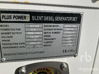 PLUS POWER GF2-100 100 kVA (Unused) - Электрогенератор: фото 1 PLUS POWER GF2-100 100 kVA (Unused) - Электрогенератор: фото 1