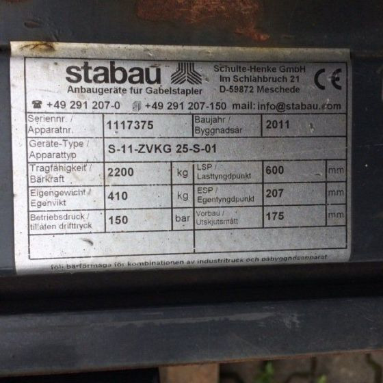 Stabau Fork positioner with separate side shift - Навесное оборудование для Погрузочно-разгрузочной техники: фото 1 Stabau Fork positioner with separate side shift - Навесное оборудование для Погрузочно-разгрузочной техники: фото 1
