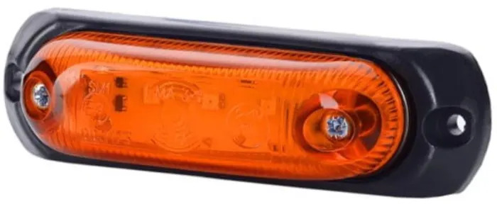 LAMPA OBRYSOWA OWALNA Z GUMOWĄ PODKŁADKĄ (LED) POMARAŃCZOWA 12/24 V UNIWERSALNA - Свет/ Освещение для Грузовиков: фото 1