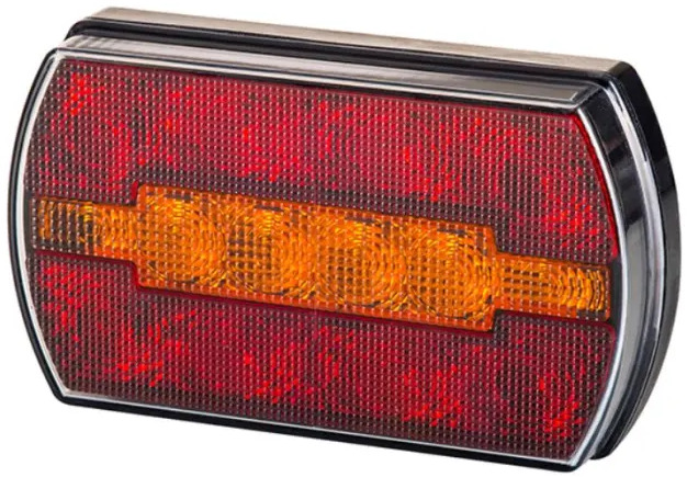 LAMPA ZESPOLONA TYLNA 3-FUNKCYJNA (LED) POMARAŃCZOWO - CZERWONY 12/24V UNIWERSALNA - Свет/ Освещение для Грузовиков: фото 1 LAMPA ZESPOLONA TYLNA 3-FUNKCYJNA (LED) POMARAŃCZOWO - CZERWONY 12/24V UNIWERSALNA - Свет/ Освещение для Грузовиков: фото 1