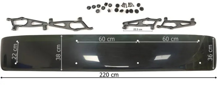 MAN TGX / TGA XXL SUN VISOR WITH MOUNTING KIT - Солнцезащитный козырек для Грузовиков: фото 1