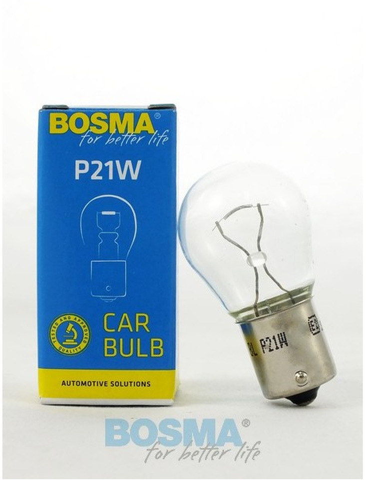 ŻARÓWKA 12V 21W P21W BA15s 25x47mm BOSMA - Свет/ Освещение для Легковых автомобилей: фото 1