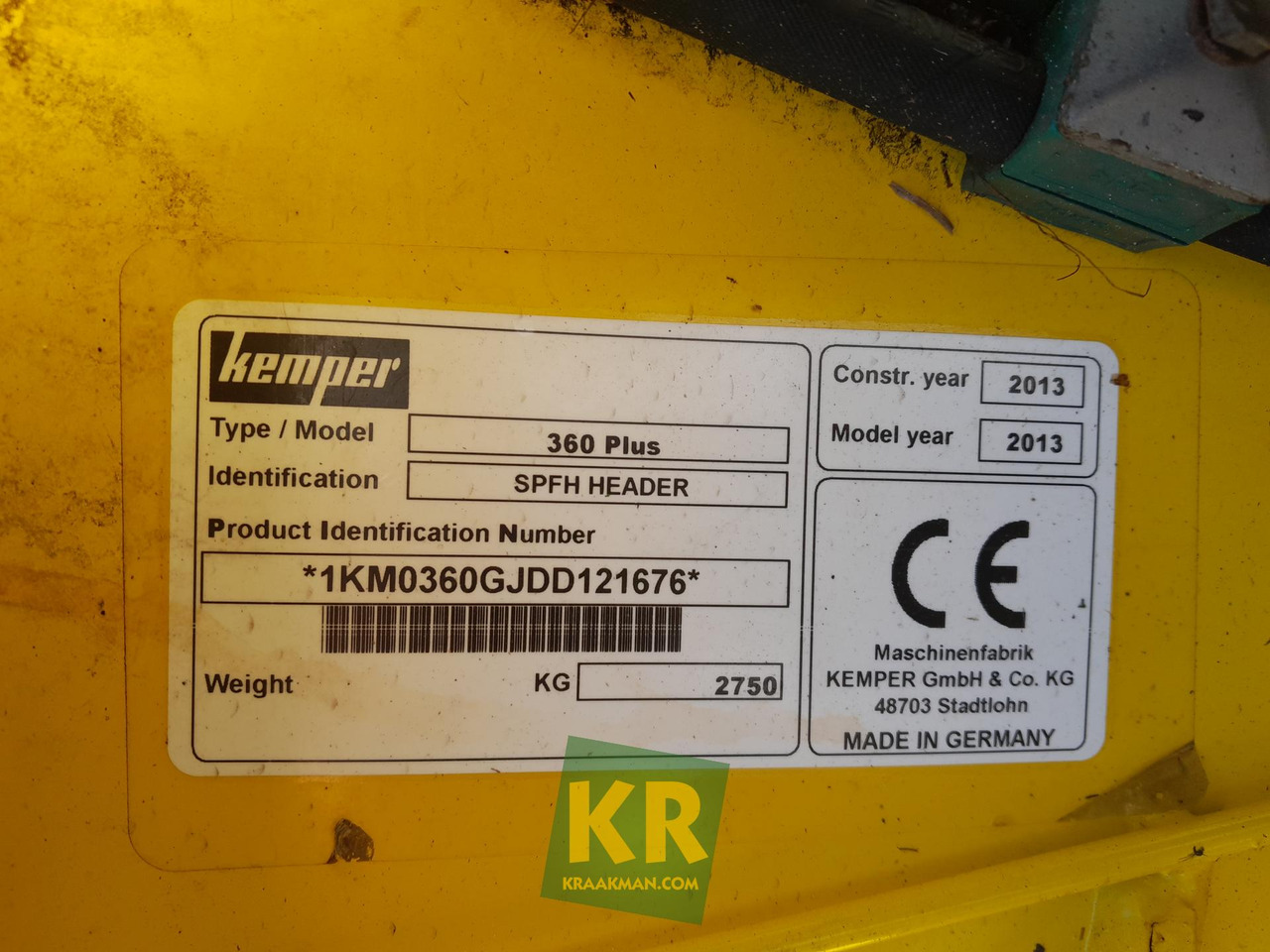 Kemper 360 Plus - Жатка кукурузная: фото 1 Kemper 360 Plus - Жатка кукурузная: фото 1