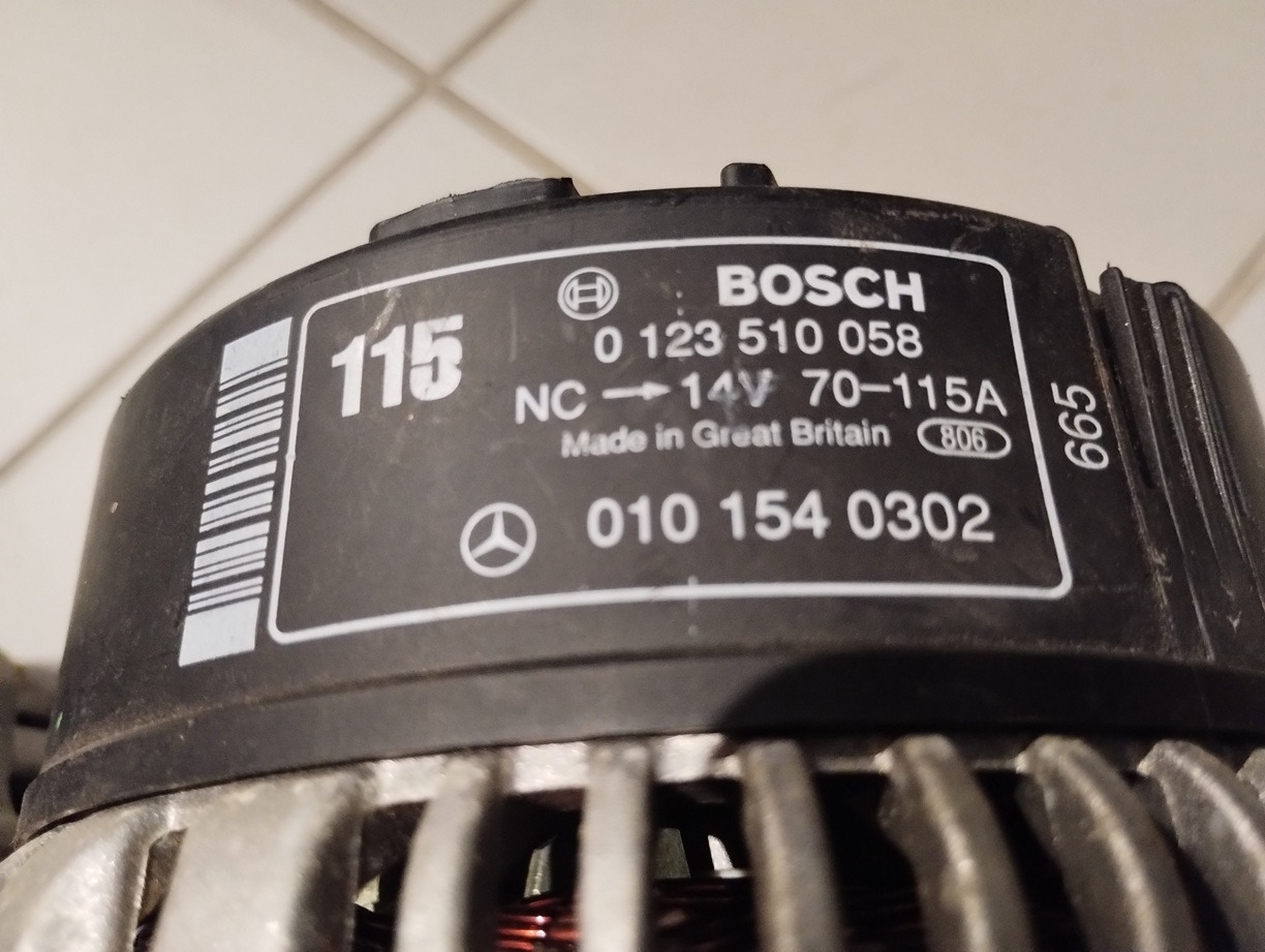 Alternator Mercedes 0101540302 0123510058 BOSCH 115A - Генератор для Фургонов: фото 2 Alternator Mercedes 0101540302 0123510058 BOSCH 115A - Генератор для Фургонов: фото 2