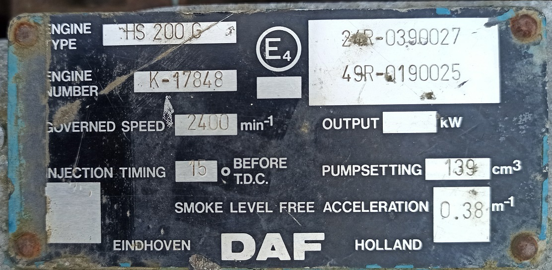 DAF HS200 G ATI F2700 BOVA - Двигатель и запчасти для Грузовиков: фото 1