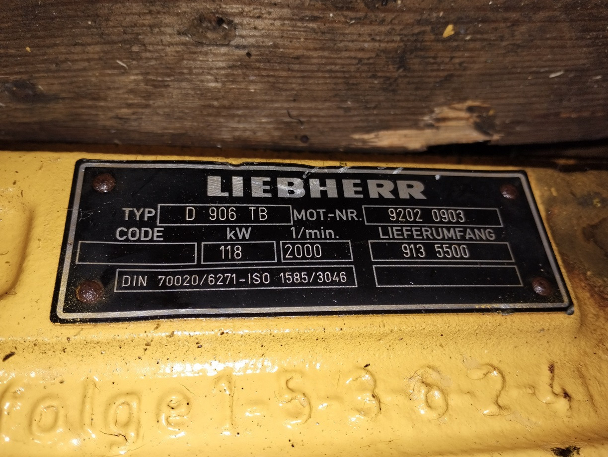 LIEBHERR D 906 TB GŁOWICA BLOK WAŁ KORBOWY CZĘŚCI PARTS - Двигатель и запчасти для Строительной техники: фото 1 LIEBHERR D 906 TB GŁOWICA BLOK WAŁ KORBOWY CZĘŚCI PARTS - Двигатель и запчасти для Строительной техники: фото 1