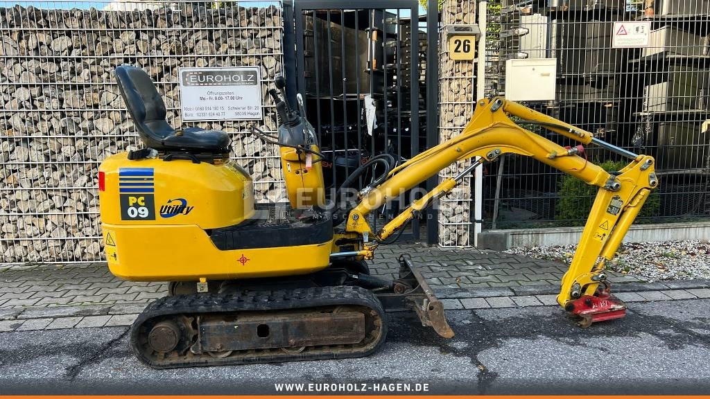 Мини-экскаватор Komatsu Minibagger PC09, Schnellwechsler MS01, Knickmatick: фото 11