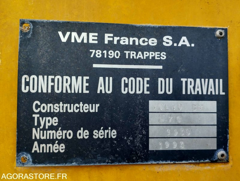 Погрузчик CHARGEUSE SUR PNEUS VOLVO L70 de 1993 n°9930 HS A REPARER: фото 20