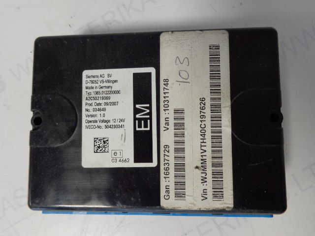 Iveco electrical control unit 504230341 (WORLDWIDE DELIVERY) Siemens A - Блок управления для Грузовиков: фото 1