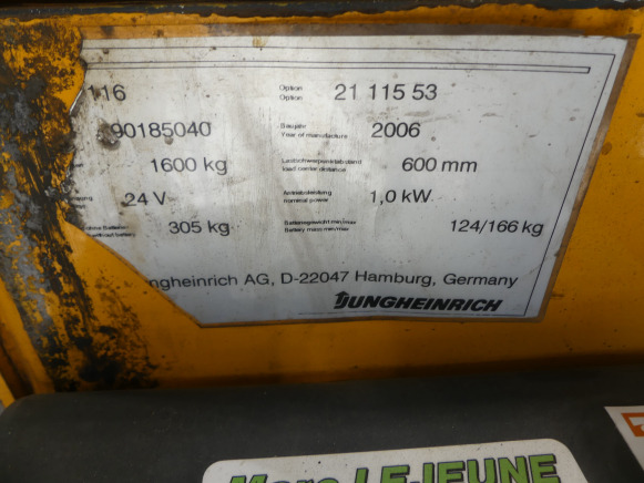 Transpalette électrique Jungheinrich EJE 116 - Тележка: фото 3 Transpalette électrique Jungheinrich EJE 116 - Тележка: фото 3