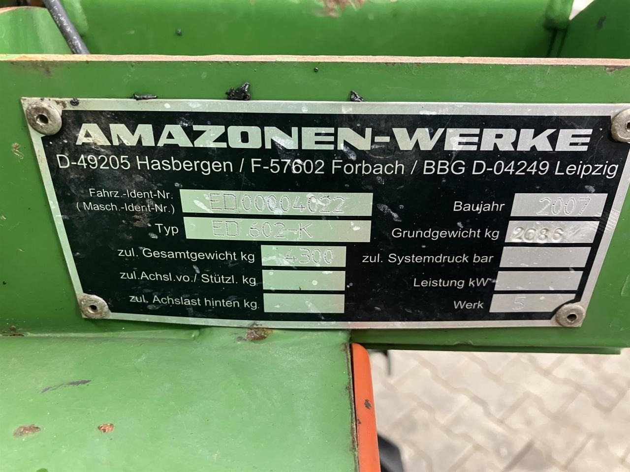 Amazone ED 602 K в лизинг Amazone ED 602 K: фото 17