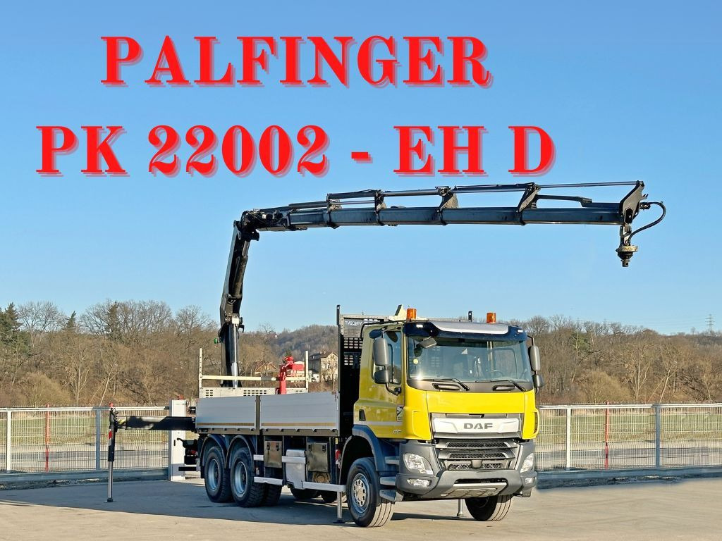 DAF CF 450 * PK 22002 - EH D + FUNK * 6x4 * TOP - Автоманипулятор, Грузовик бортовой/ Платформа: фото 1