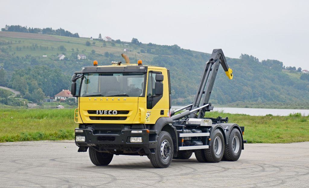 Iveco TRAKKER 410 * ABROLLKIPPER * 6x4 * TOPZUSTAND  - Крюковой мультилифт: фото 1