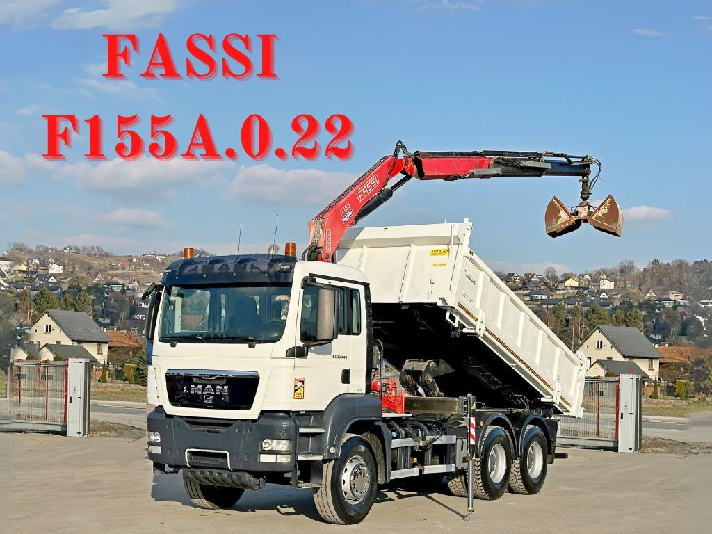 MAN TGS 33.440 * FASSI F155A.0.22/ FUNK *6x4  - Самосвал, Автоманипулятор: фото 1