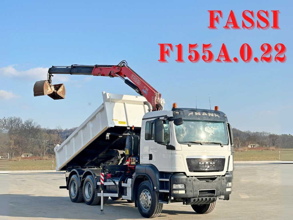 MAN TGS 33.440 * FASSI F155A.0.22/ FUNK *6x4  - Автоманипулятор, Самосвал: фото 1
