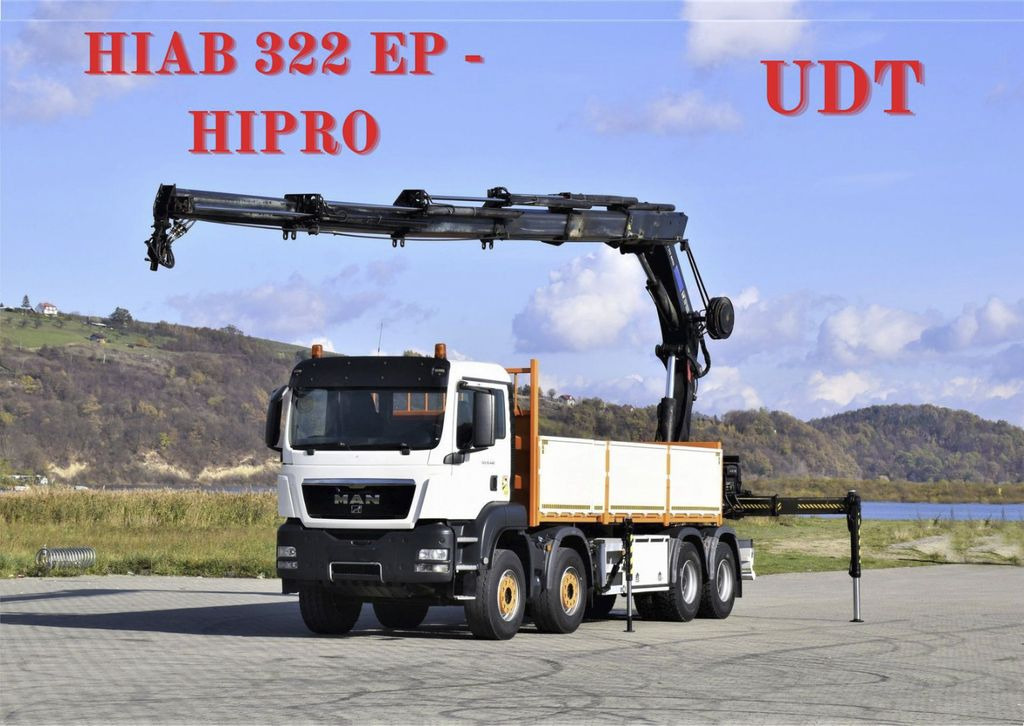 MAN TGS 35.440 * HIAB 322 EP-5HIPRO+FUNK / 8x4!  - Автоманипулятор, Грузовик бортовой/ Платформа: фото 1