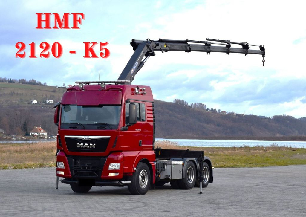 MAN TGX 28.480 Sattelzugmaschine + HMF 2120 K5/FUNK - Автоманипулятор: фото 1 MAN TGX 28.480 Sattelzugmaschine + HMF 2120 K5/FUNK - Автоманипулятор: фото 1