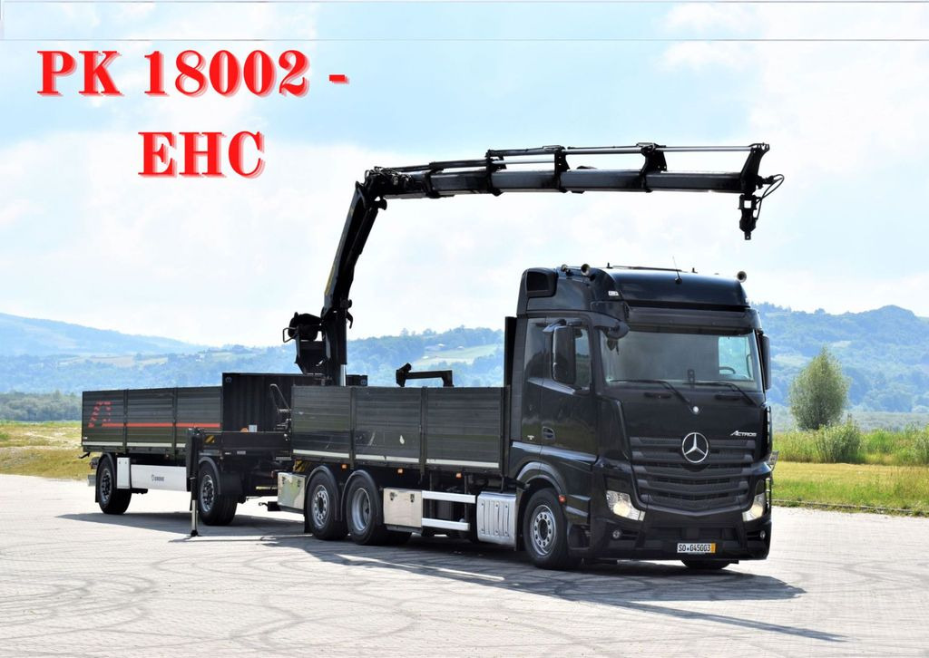 Mercedes-Benz ACTROS 2542 + PK18002-EH C/FUNK + Anhänger!  - Автоманипулятор, Грузовик бортовой/ Платформа: фото 1