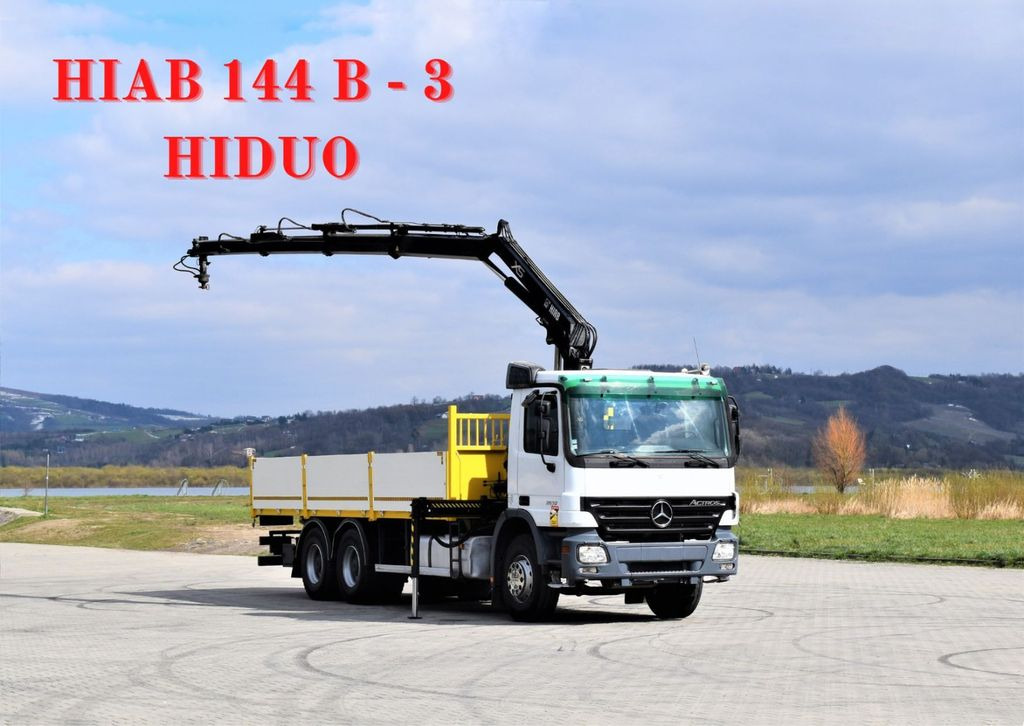 Mercedes-Benz ACTROS 2632 * HIAB 144B-3HIDUO+FUNK / 6x4 - Автоманипулятор, Грузовик бортовой/ Платформа: фото 1 Mercedes-Benz ACTROS 2632 * HIAB 144B-3HIDUO+FUNK / 6x4 - Автоманипулятор, Грузовик бортовой/ Платформа: фото 1