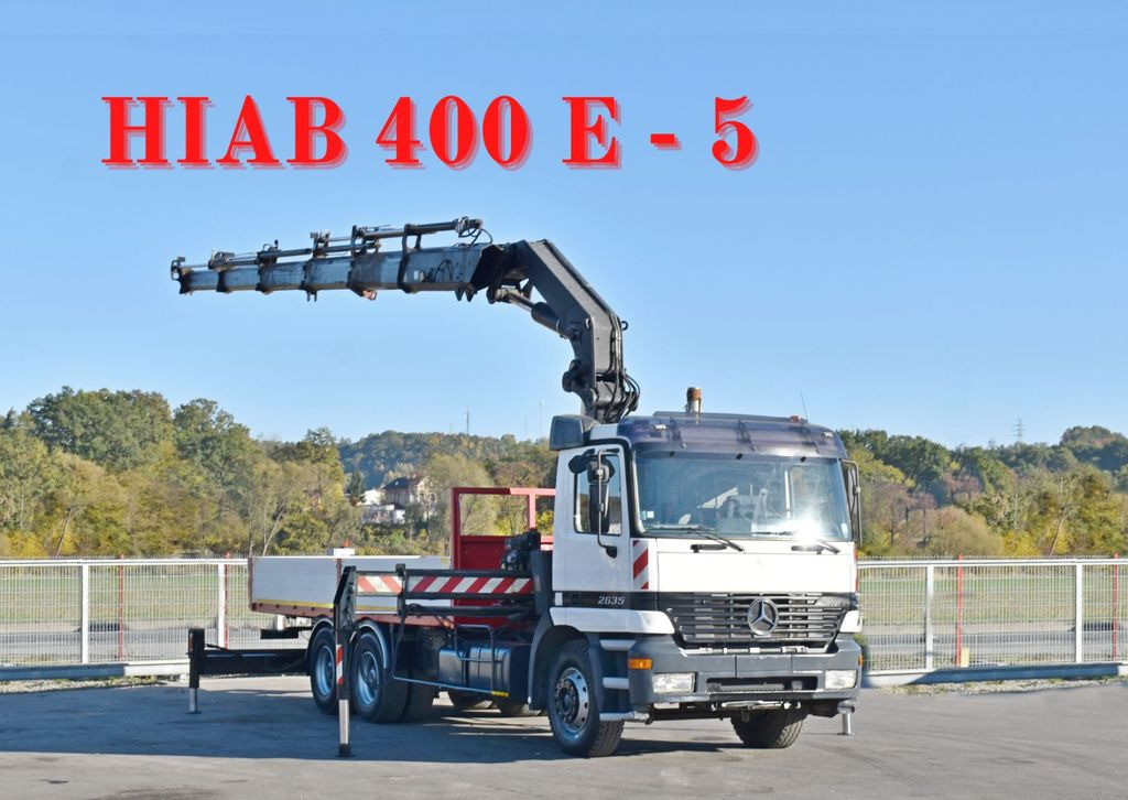 Mercedes-Benz ACTROS 2635 Pritsche 6,40m + HIAB 400 E-5 + FUNK - Автоманипулятор: фото 1 Mercedes-Benz ACTROS 2635 Pritsche 6,40m + HIAB 400 E-5 + FUNK - Автоманипулятор: фото 1