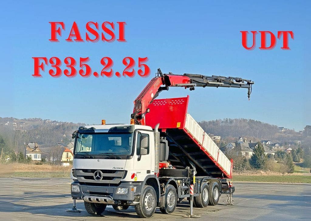Mercedes-Benz ACTROS 3244 * FASSI F335A.2.25 + FUNK / 8x4 - Самосвал, Автоманипулятор: фото 1 Mercedes-Benz ACTROS 3244 * FASSI F335A.2.25 + FUNK / 8x4 - Самосвал, Автоманипулятор: фото 1