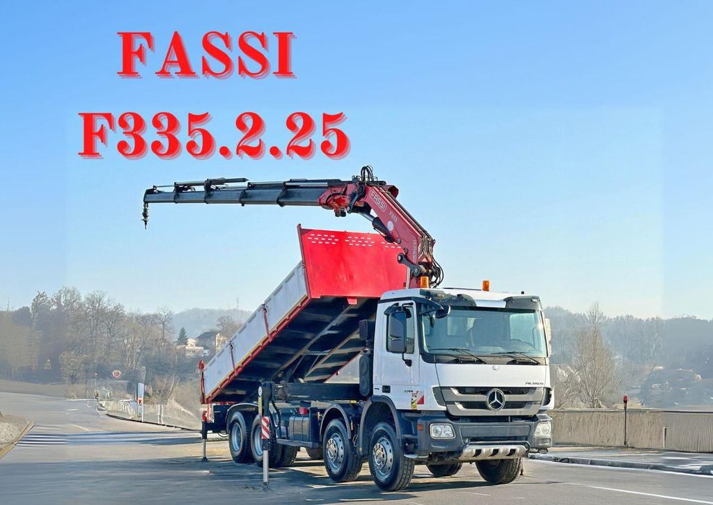 Mercedes-Benz ACTROS 3244 * FASSI F335A.2.25 + FUNK / 8x4 - Самосвал, Автоманипулятор: фото 1 Mercedes-Benz ACTROS 3244 * FASSI F335A.2.25 + FUNK / 8x4 - Самосвал, Автоманипулятор: фото 1
