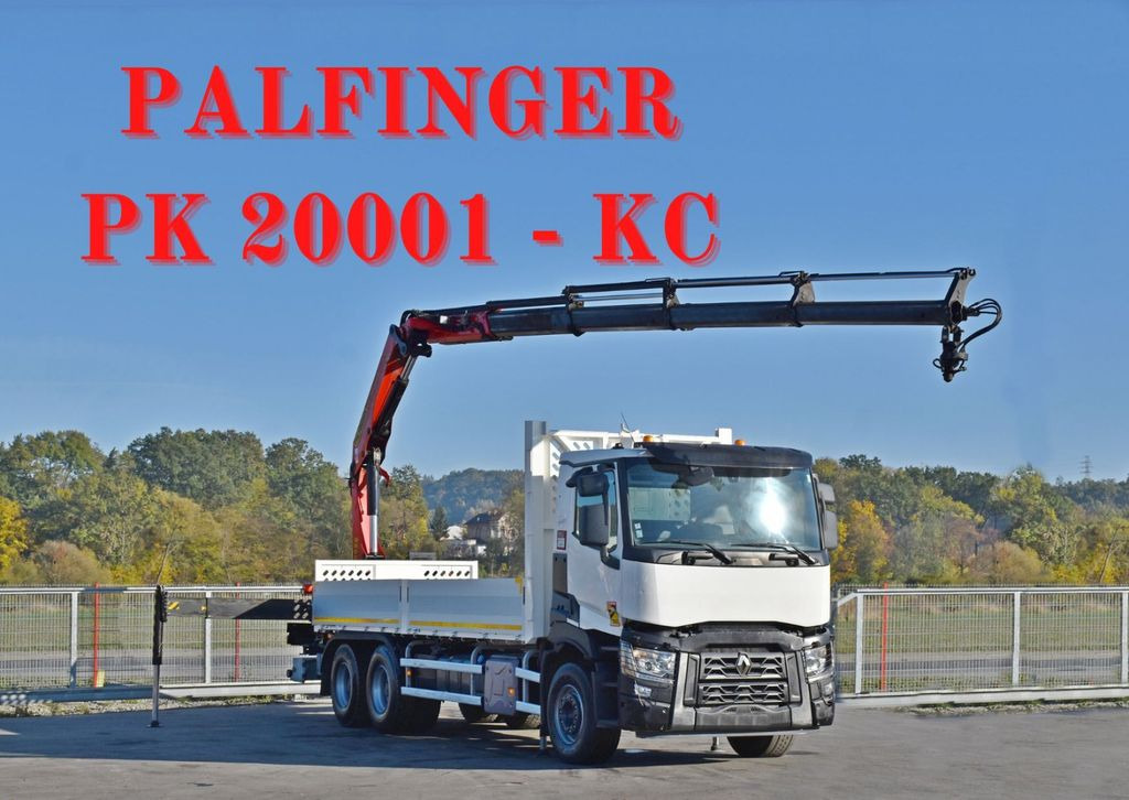Renault C 380 *PRITSCHE 6,80m * PK 20001 - KC + FUNK*6x4  - Автоманипулятор, Грузовик бортовой/ Платформа: фото 1