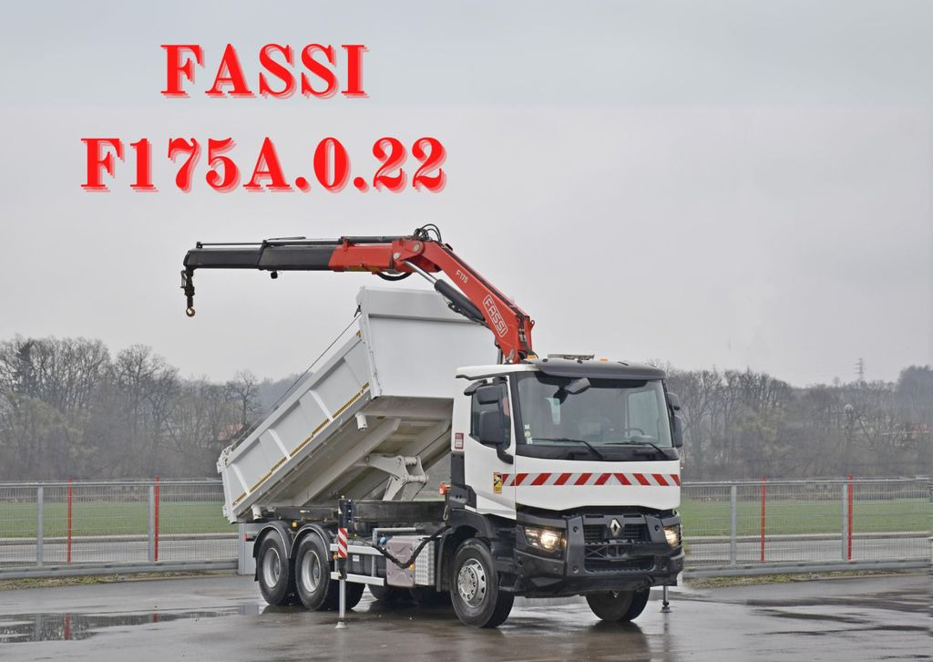 Renault C380 *KIPPER 5,10 m* FASSI F175A.0.22+FUNK /6x4  - Автоманипулятор, Самосвал: фото 1