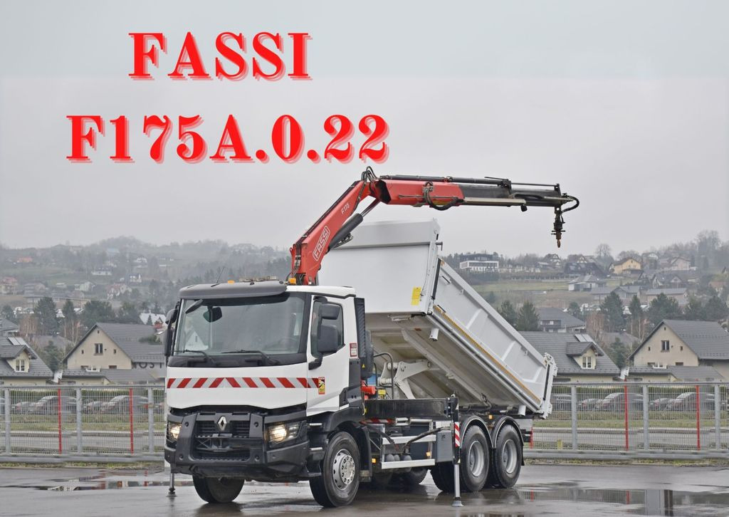 Renault C380 *KIPPER 5,10 m* FASSI F175A.0.22+FUNK /6x4  - Самосвал, Автоманипулятор: фото 1