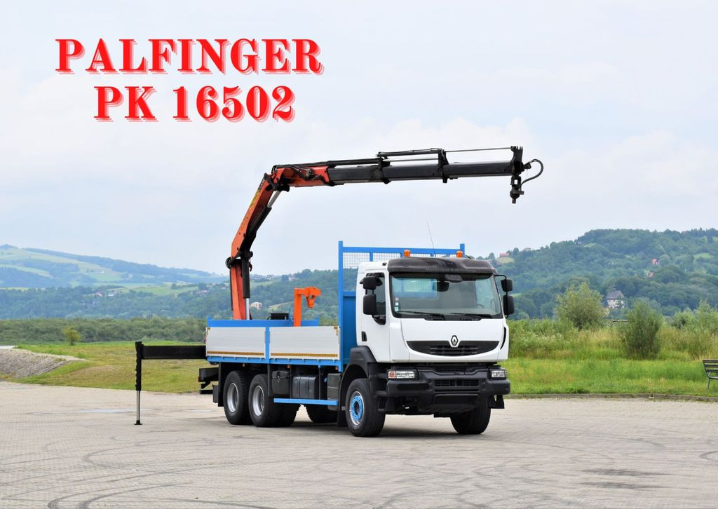 Renault KERAX 370 *PK 16502 + FUNK / 6x4 * TOP  - Автоманипулятор, Грузовик бортовой/ Платформа: фото 1