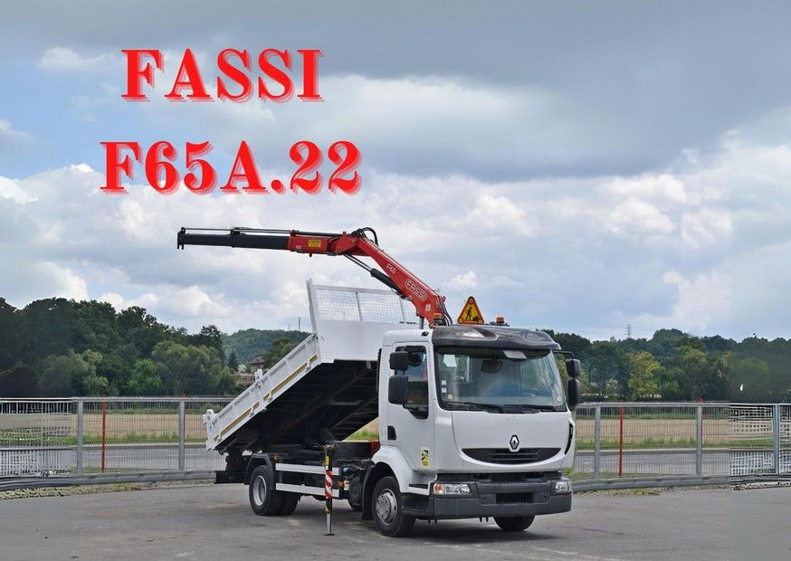Renault MIDLUM 220 DXI *KIPPER 4,20m *FASSI F65A.22 - Автоманипулятор, Самосвал: фото 1 Renault MIDLUM 220 DXI *KIPPER 4,20m *FASSI F65A.22 - Автоманипулятор, Самосвал: фото 1