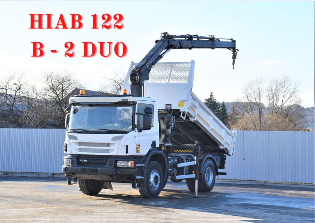 Scania P320 Kipper 3,90m *BORDMATIC*HIAB 122B-2DUO* TOP - Самосвал, Автоманипулятор: фото 1 Scania P320 Kipper 3,90m *BORDMATIC*HIAB 122B-2DUO* TOP - Самосвал, Автоманипулятор: фото 1