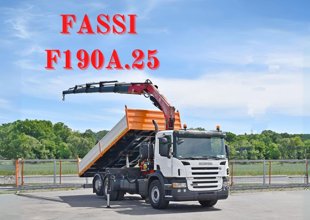 Scania P380 Kipper 5,10m *FASSI F190A.25 - Автоманипулятор, Самосвал: фото 1 Scania P380 Kipper 5,10m *FASSI F190A.25 - Автоманипулятор, Самосвал: фото 1
