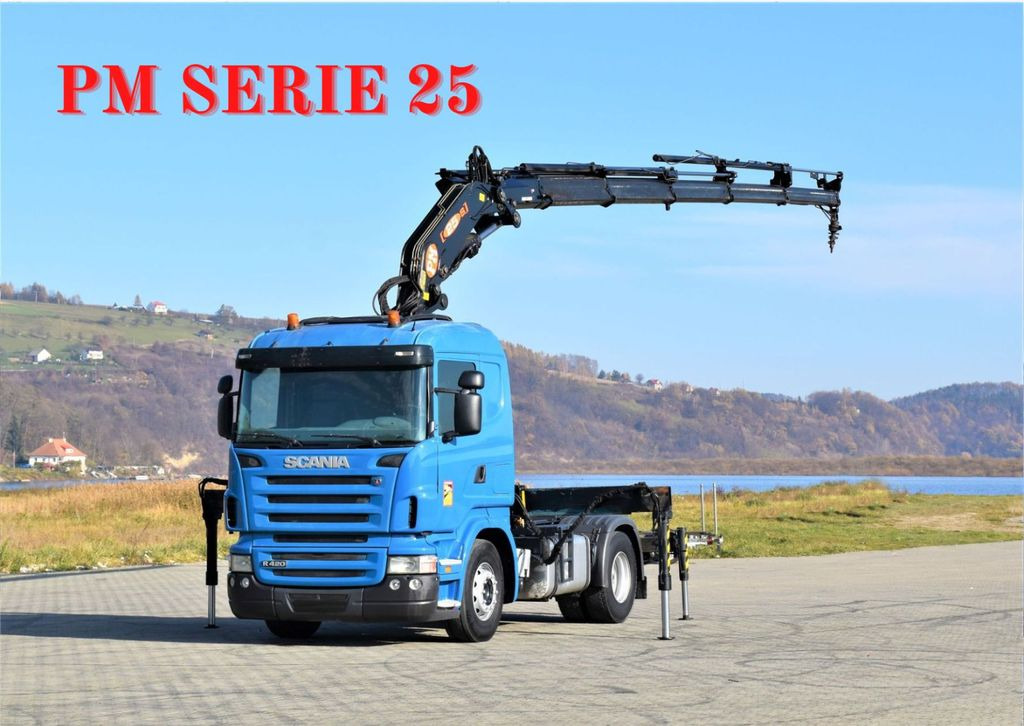 Scania R420 * Sattelzugmaschine + PM SERIE 25/FUNK *TOP  - Автоманипулятор: фото 1