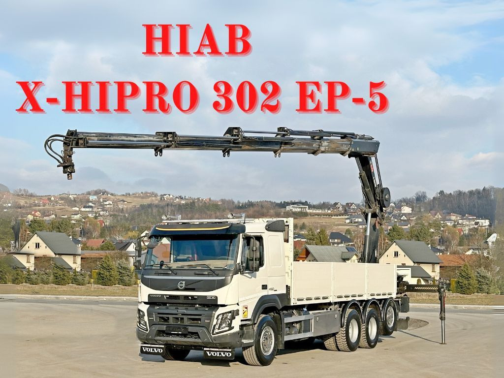 Volvo FMX 460  HIAB X - HIPRO 302 EP - 5 + FUNK/ 8x4  - Автоманипулятор, Грузовик бортовой/ Платформа: фото 1