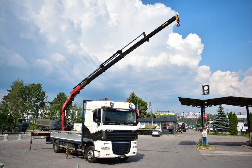 DAF XF 105.410 4x2 FASSI F 190 Trailer  - Автоманипулятор, Грузовик бортовой/ Платформа: фото 1