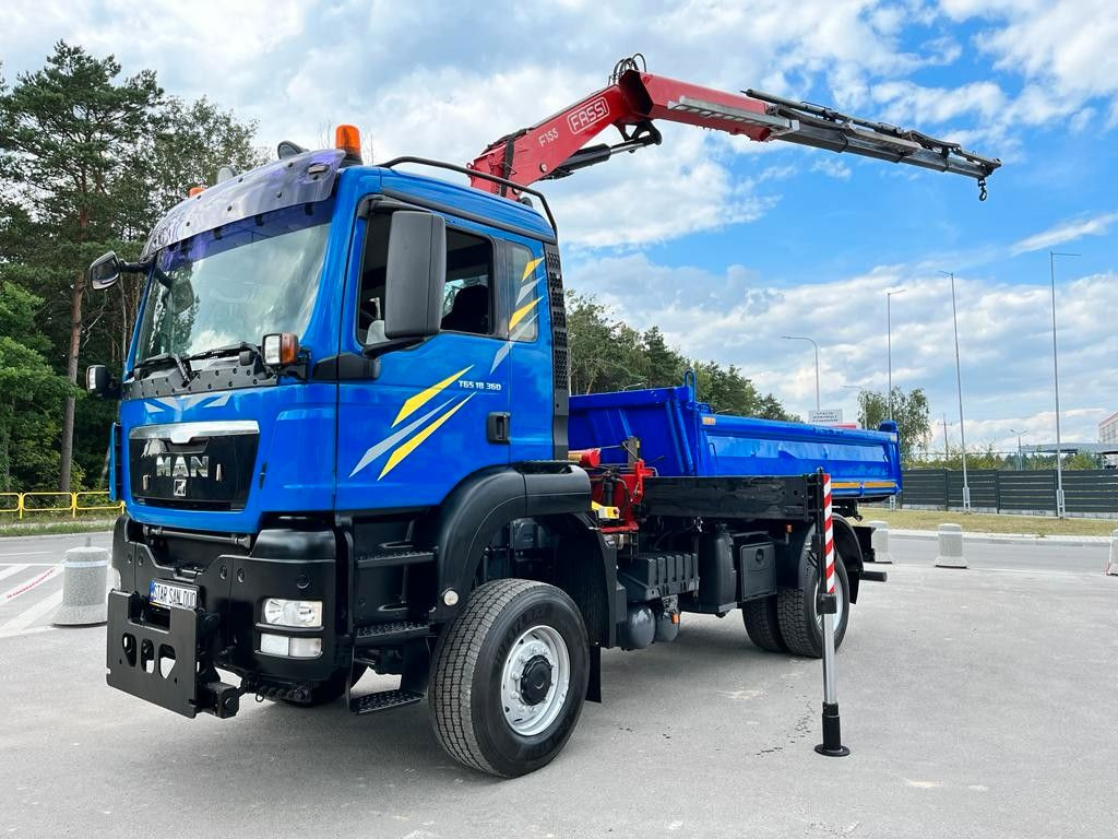 MAN TGS 4x4 18.360 FASSI 155 EURO 5 CRANE KRAN KIPER - Автоманипулятор, Самосвал: фото 1 MAN TGS 4x4 18.360 FASSI 155 EURO 5 CRANE KRAN KIPER - Автоманипулятор, Самосвал: фото 1