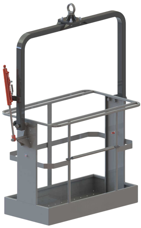 Iron suspended man basket for tower cranes CPT-2H-F - Монтажная корзина: фото 1