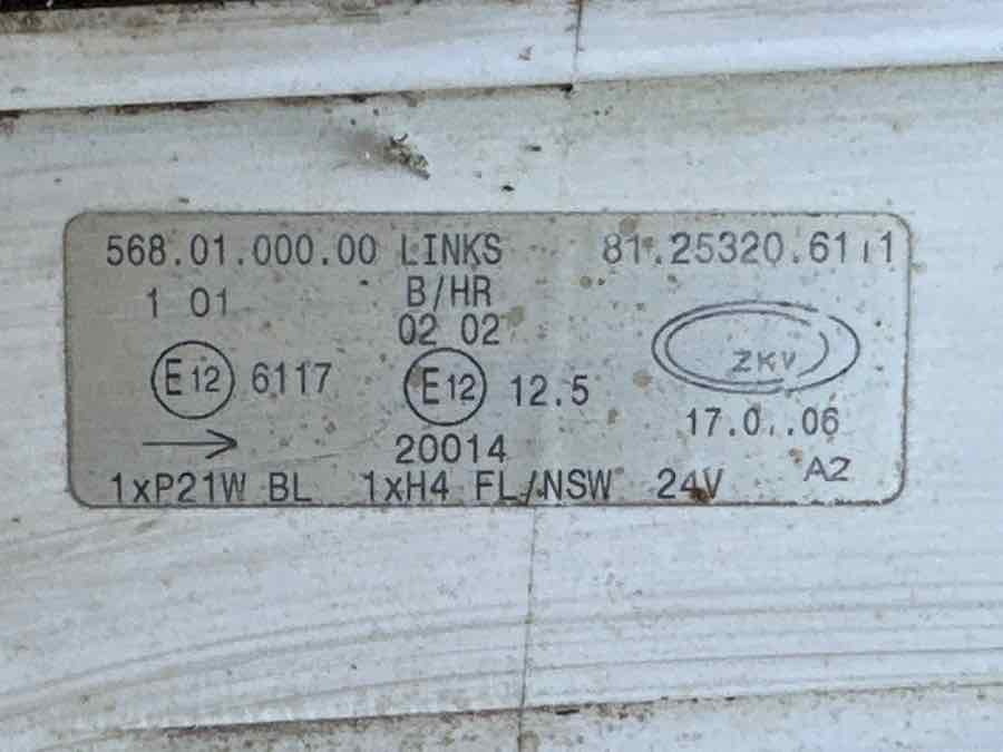 MAN LAMP 81.25320-6111 - Свет/ Освещение для Грузовиков: фото 3 MAN LAMP 81.25320-6111 - Свет/ Освещение для Грузовиков: фото 3