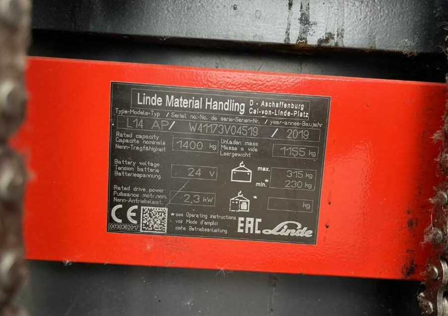 Linde L14AP - Штабелер: фото 4 Linde L14AP - Штабелер: фото 4