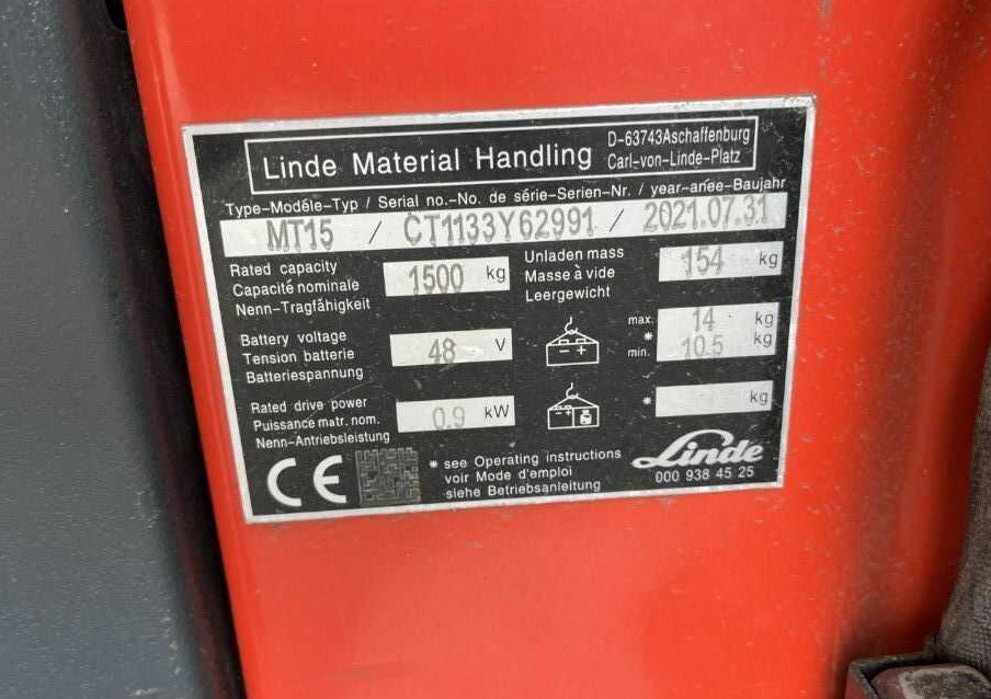 Linde MT15 - Тележка: фото 4 Linde MT15 - Тележка: фото 4