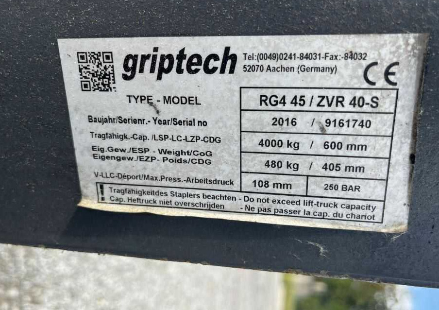 Griptech RG4 45 ZVR 40-S в лизинг Griptech RG4 45 ZVR 40-S: фото 10