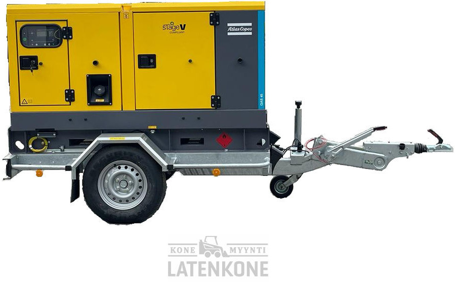Atlas Copco QAS 45 50 Hz Generaattori StageV vetovarustuksella - Электрогенератор: фото 1 Atlas Copco QAS 45 50 Hz Generaattori StageV vetovarustuksella - Электрогенератор: фото 1