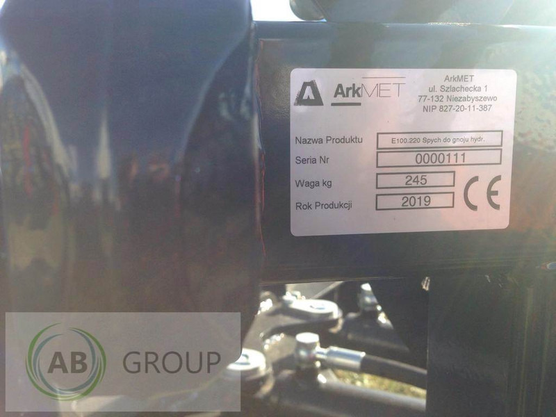 ArkMet hydrauliczny spych do gnoju E100.220, 2,2 m - Инвентарь для животноводства: фото 1