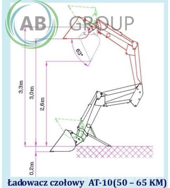Hydrometal ładowacz czołowy AT-10 - Фронтальный погрузчик для трактора: фото 1