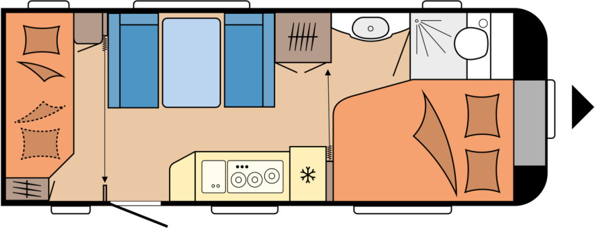 Hobby DE LUXE 540 KMFe - Прицеп дача: фото 1