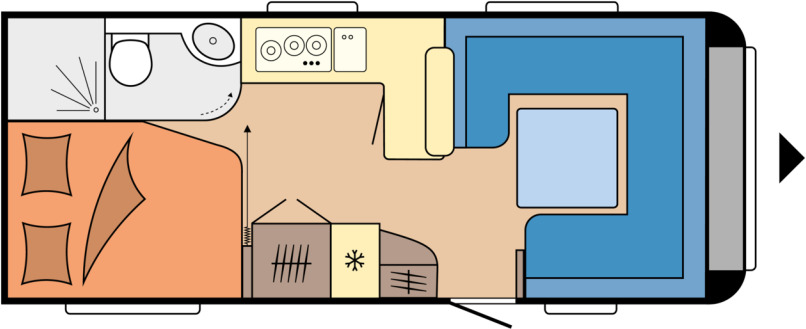 Hobby PRESTIGE 560 FC - Прицеп дача: фото 1